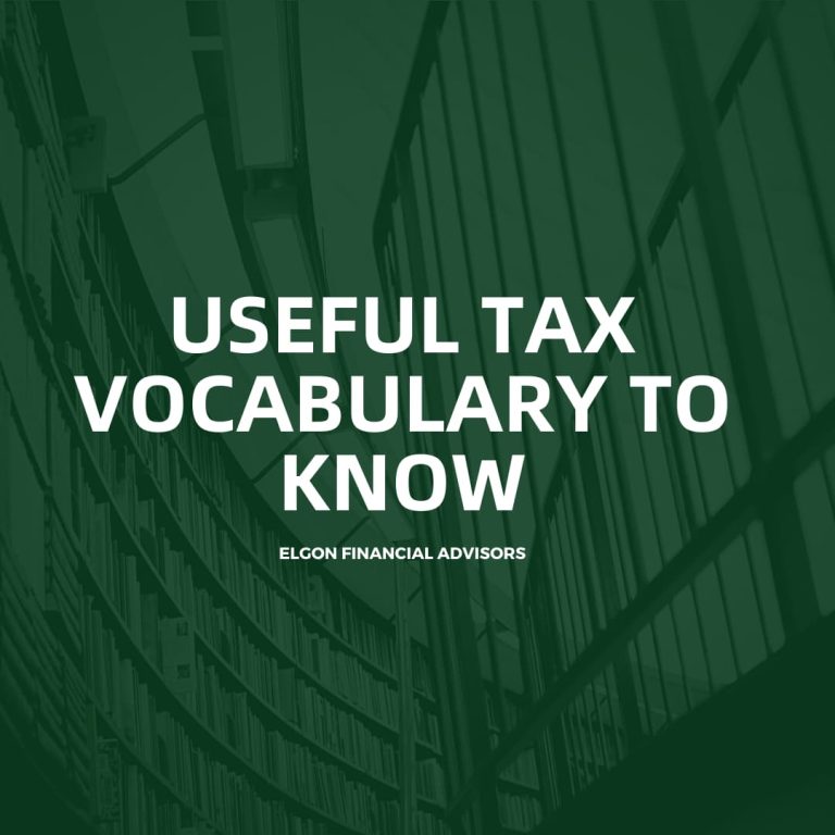 useful tax vocabulary to know