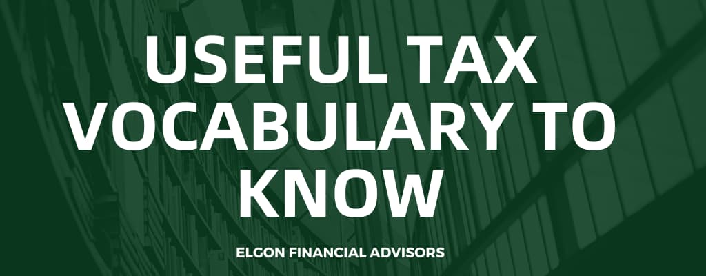 Useful tax vocabulary to know